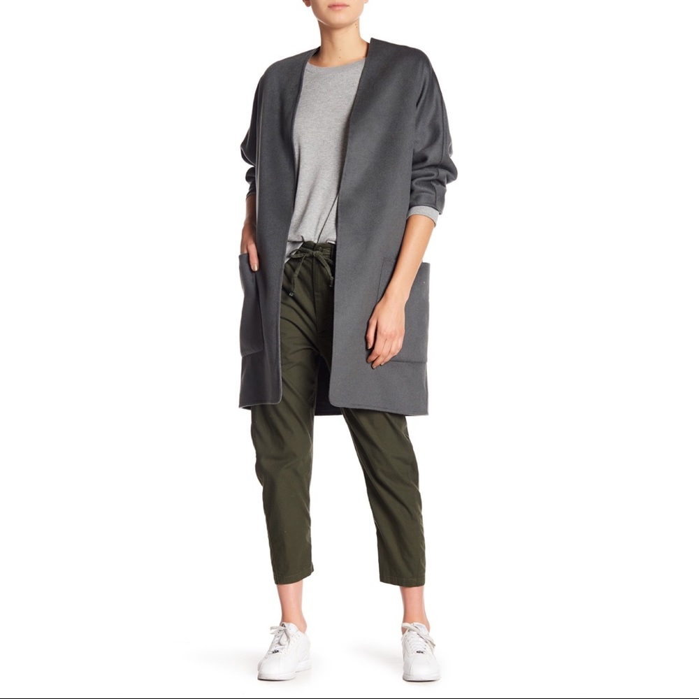 Vince reversible cardigan coat. Size L black/gray